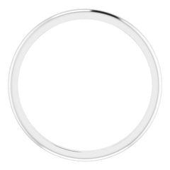 14K White Gold 1.5 mm Half Round Band Size 4