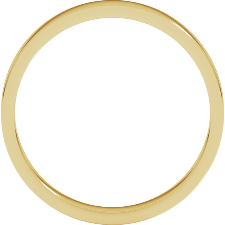 14K Yellow Gold 3 mm Flat Band Size 7