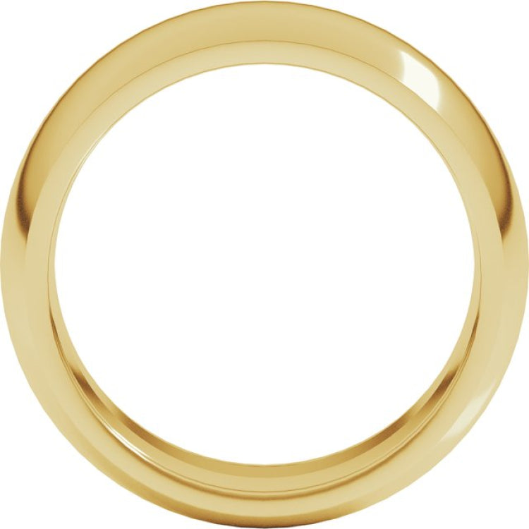 10K Yellow Gold 8 mm Comfort-Fit Half Round Band Size 11