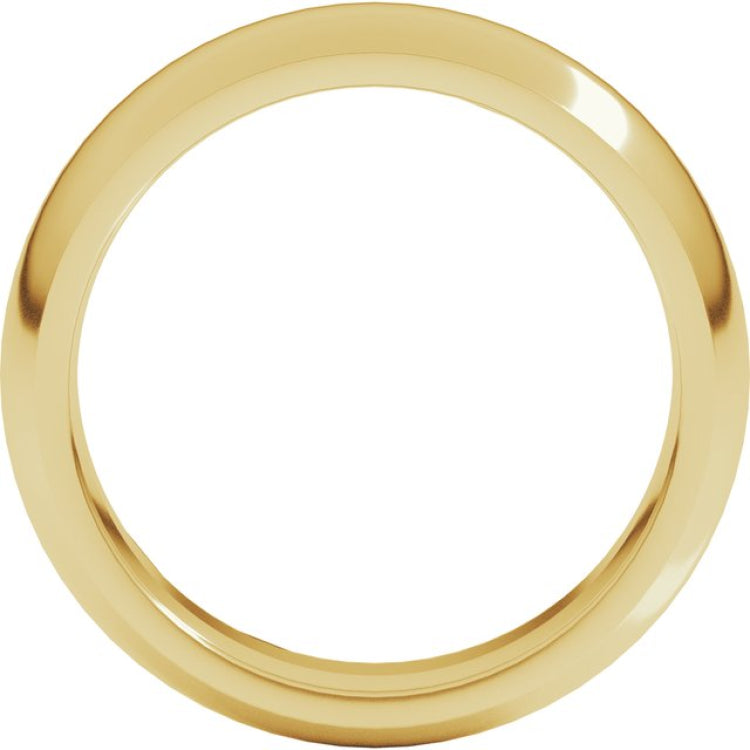 10K Yellow Gold 6 mm Comfort-Fit Half Round Band Size 14