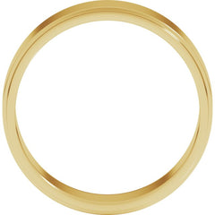 10K Yellow Gold 6 mm Stepped-Edge Flat Band Size 12