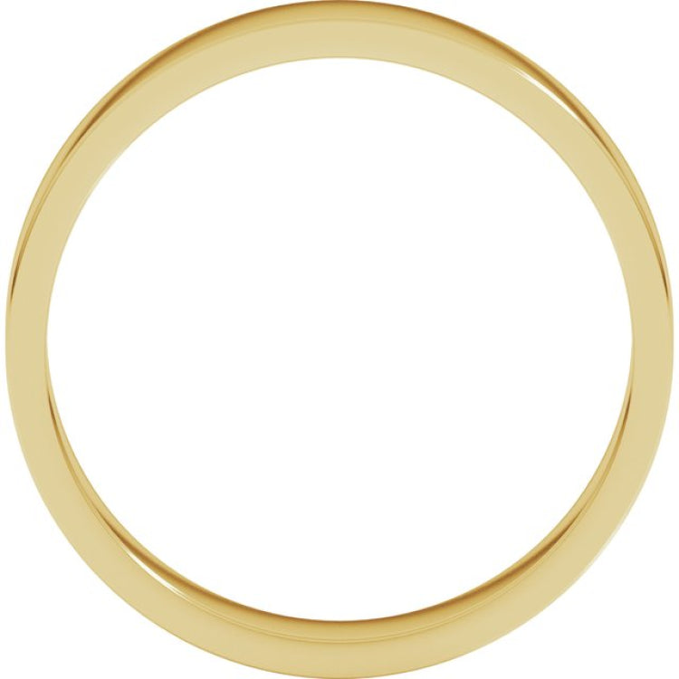 14K Yellow Gold 4 mm Flat Band Size 12