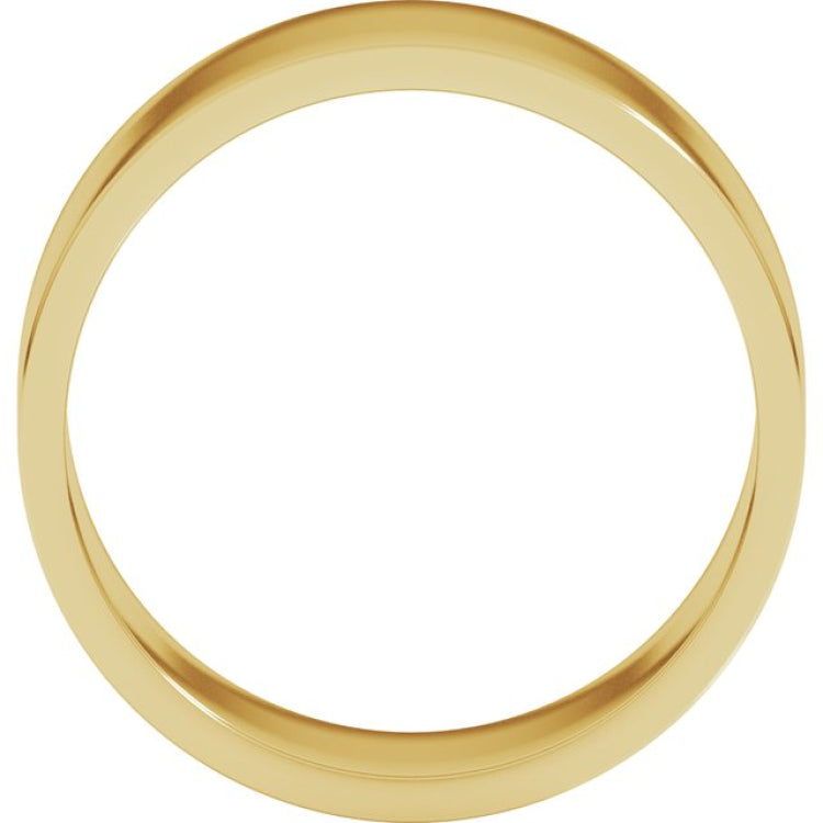 10K Yellow Gold 8 mm Flat Band Size 12.5