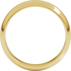 10K Yellow Gold 5 mm Half Round Band Size 8.5