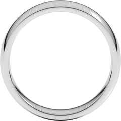 Platinum 6 mm Lightweight Comfort-Fit Half Round Band Size 8.5