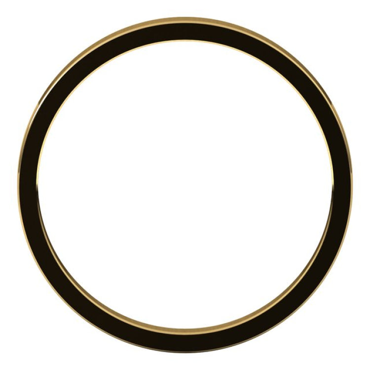 14K Yellow Gold 2 mm Flat Band Size 9.5