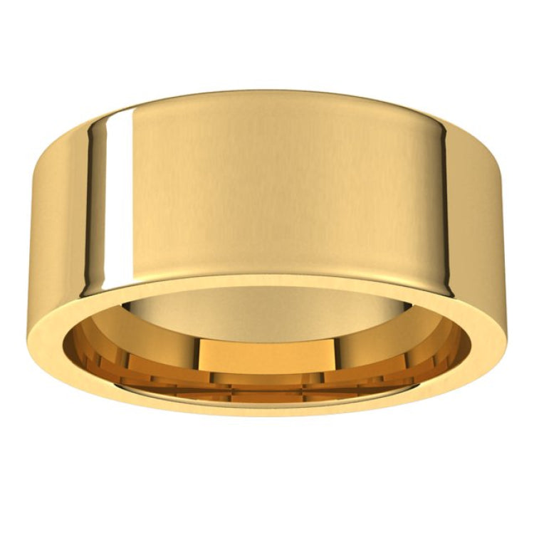 10K Yellow Gold 8 mm Comfort-Fit Flat Band Size 8