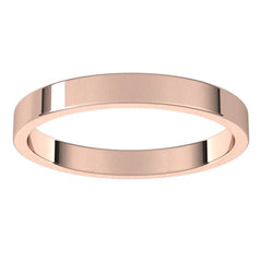 14K Rose Gold 2.5 mm Flat Band Size 11
