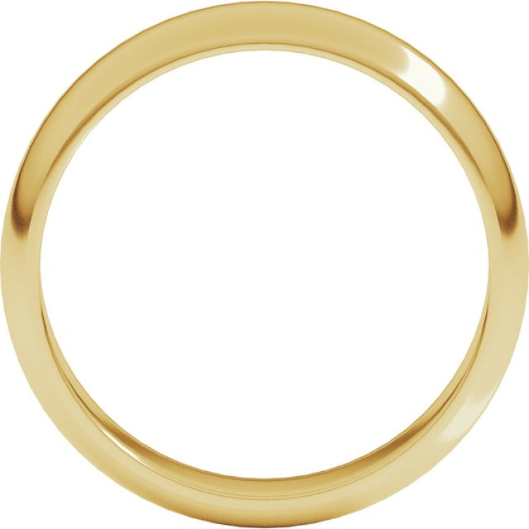 14K Yellow Gold 5 mm Half Round Band Size 7.5