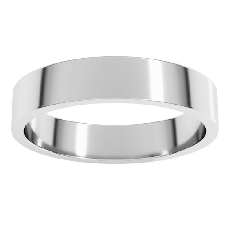 Platinum 4 mm Flat Band Size 8.5