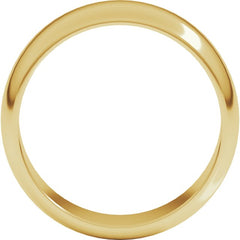 10K Yellow Gold 7 mm Half Round Band Size 10