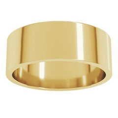 14K Yellow Gold 7 mm Flat Band Size 9