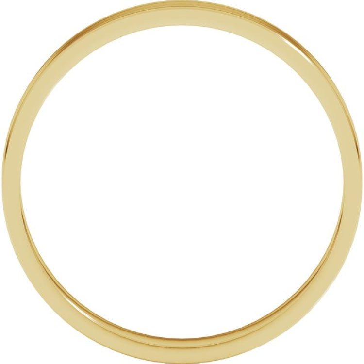 14K Yellow Gold 3 mm Ultra-Lightweight Flat Band Size 7.5