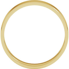 14K Yellow Gold 4 mm Ultra-Lightweight Flat Band Size 5