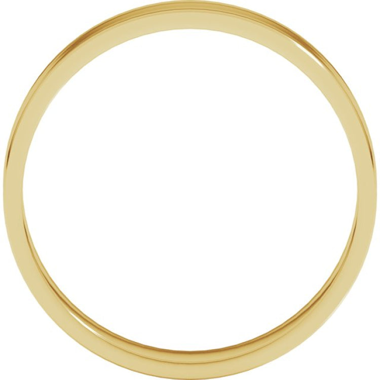 14K Yellow Gold 4 mm Ultra-Lightweight Flat Band Size 5.5