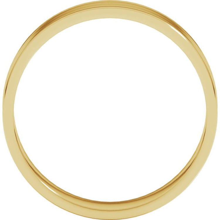 14K Yellow Gold 5 mm Ultra-Lightweight Flat Band Size 6