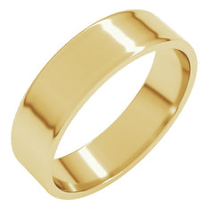 14K Yellow Gold 5 mm Ultra-Lightweight Flat Band Size 7.5