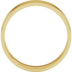 14K Yellow Gold 5 mm Ultra-Lightweight Flat Band Size 8