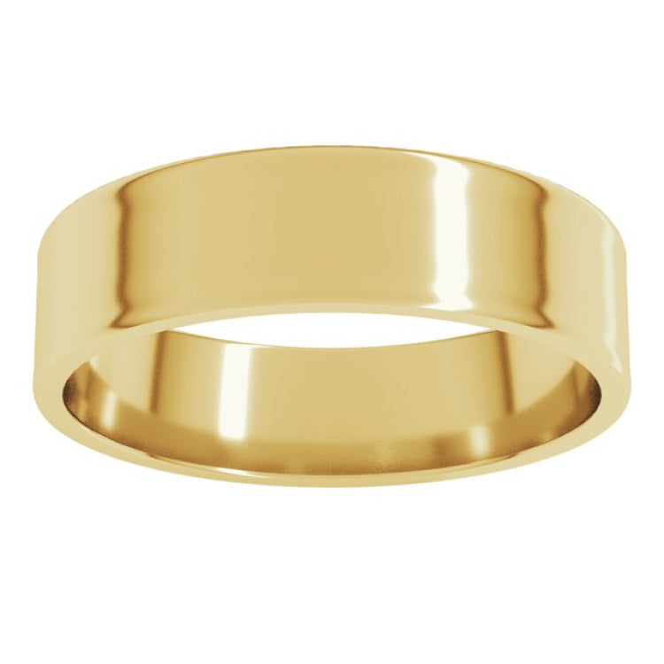 10K Yellow Gold 5 mm Ultra-Lightweight Flat Band Size 9.5