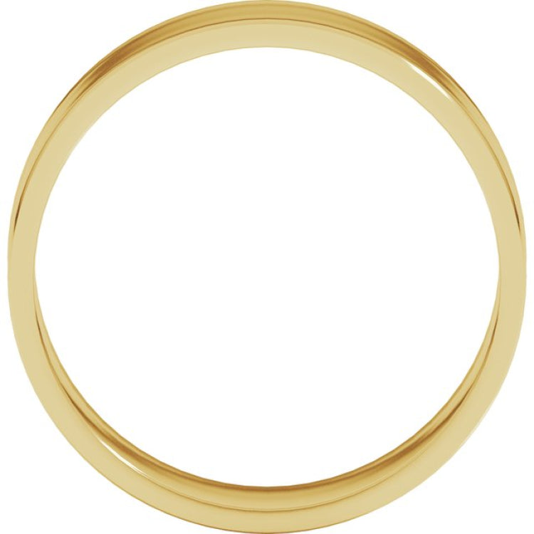 14K Yellow Gold 6 mm Ultra-Lightweight Flat Band Size 10