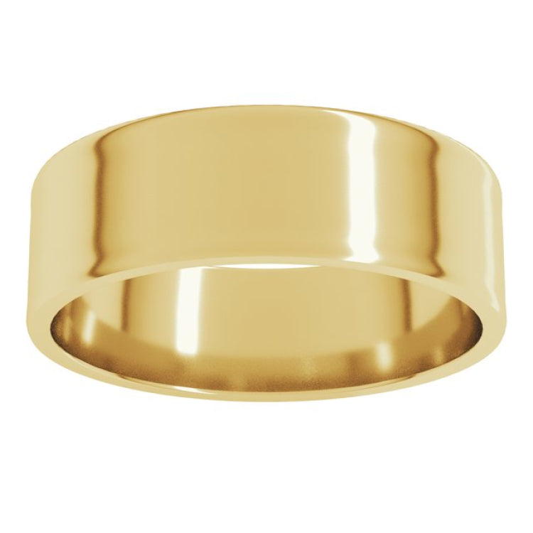 14K Yellow Gold 6 mm Ultra-Lightweight Flat Band Size 5
