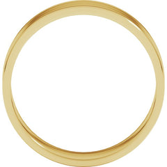 14K Yellow Gold 6 mm Ultra-Lightweight Flat Band Size 6.5