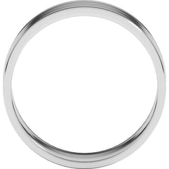 14K White Gold 7 mm Ultra-Lightweight Flat Band Size 5.5