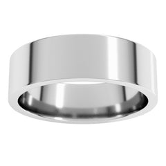 Sterling Silver 6 mm Lightweight Comfort-Fit Flat Band Size 10