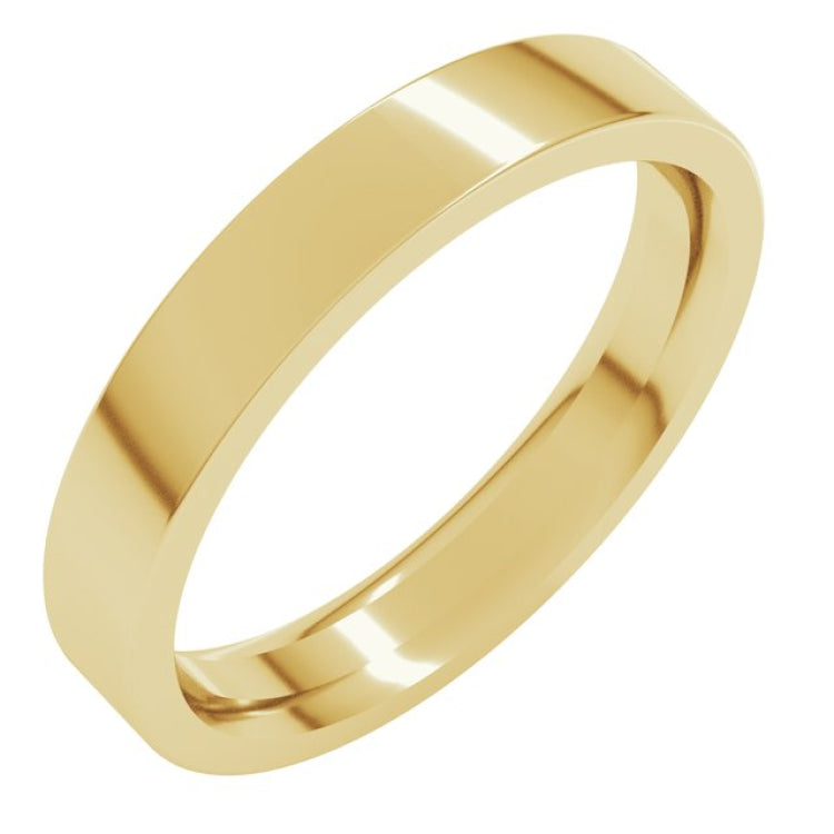 10K Yellow Gold 3.5 mm Comfort-Fit Flat Band Size 5