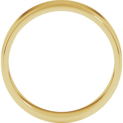 10K Yellow Gold 5 mm Stepped-Edge Flat Band Size 9.5