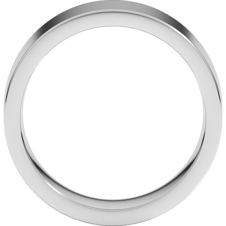 10K White Gold 7 mm Comfort-Fit Flat Band Size 5
