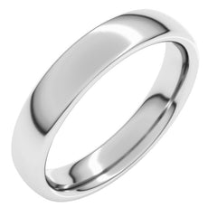 Sterling Silver 4 mm Comfort-Fit European-Style Band Size 10