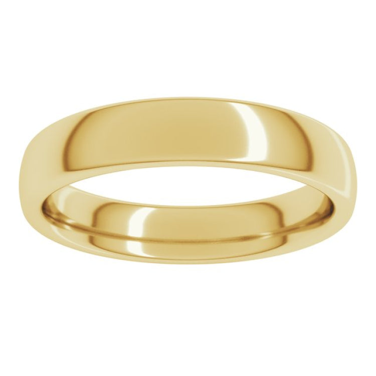 10K Yellow Gold 4 mm Comfort-Fit European-Style Band Size 9