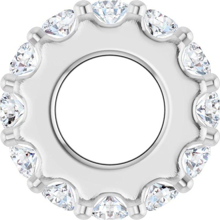 14K White Gold 1/3 CTW Natural Diamond Spacer Charm/Pendant