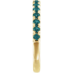 14K Yellow Gold Natural Alexandrite Stackable Ring