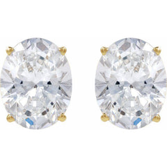 14K Yellow Gold 3/4 CTW Lab-Grown Diamond Earrings