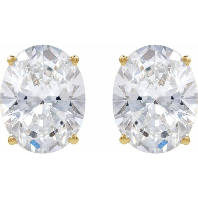 14K Yellow Gold 1 1/2 CTW Lab-Grown Diamond Earrings