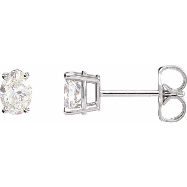 Sterling Silver 1 1/2 CTW Lab-Grown Diamond Earrings
