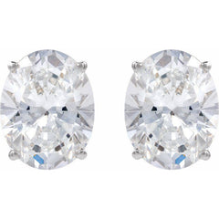 14K White Gold 2 CTW Lab-Grown Diamond Earrings