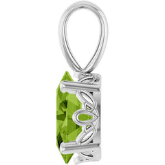 Sterling Silver Natural Peridot Pendant