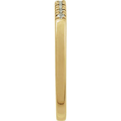 14K Yellow Gold Vermeil Natural Aquamarine Stackable Ring