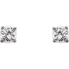 14K White Gold 1/5 CTW Lab-Grown Diamond Youth Earrings