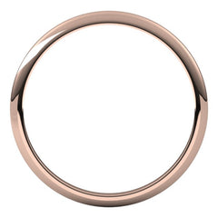 14K Rose Gold 1.5 mm Half Round Band Size 2