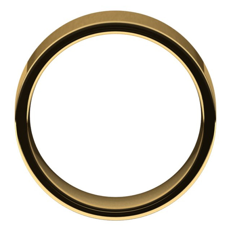 14K Yellow Gold 8 mm Lightweight Comfort-Fit Flat Band Size 10