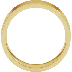 14K Yellow Gold 7 mm Lightweight Comfort-Fit Flat Band Size 10