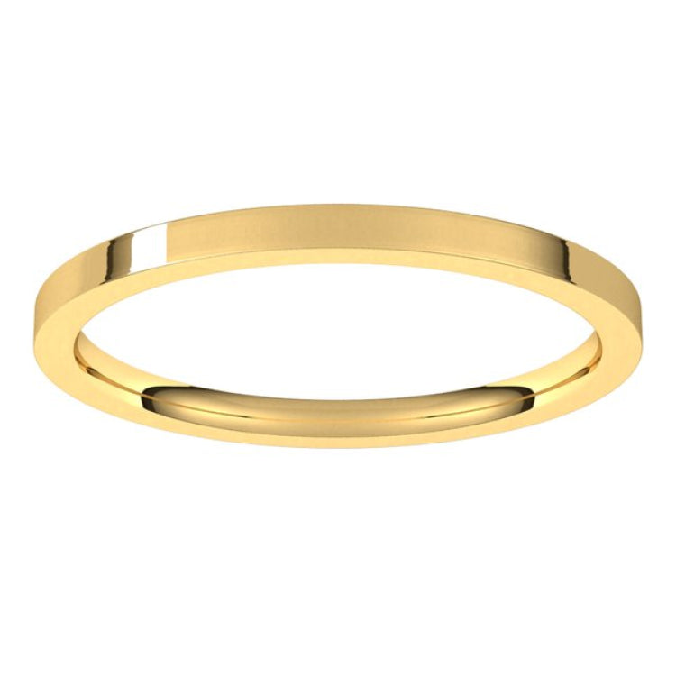 10K Yellow Gold 1.5 mm Flat Comfort Fit Light Band Size 6