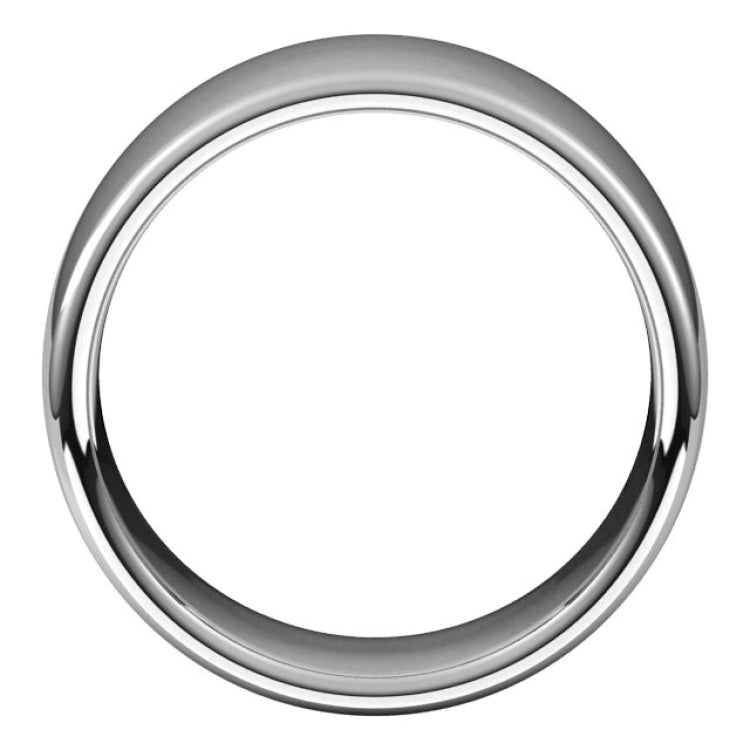 14K White Gold 9 mm Comfort-Fit European-Style Band Size 6