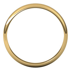 14K Yellow Gold 3.5 mm Half Round Band Size 4