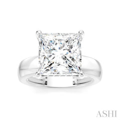 1/8 Ctw Princess Shape Round Cut Diamond Semi-Mount Engagement Ring in 14K White Gold