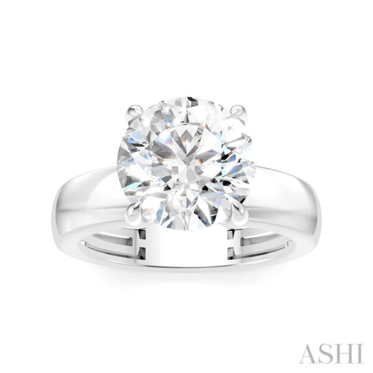 1/20 Ctw Round Shape Round Cut Diamond Semi-Mount Engagement Ring in 14K White Gold